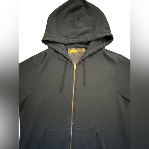 AVIATOR NATION Unisex Navy Blue with White Bolt Zip up Hoodie - Size XXL - Picture 3 of 9